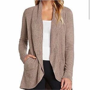 Barefoot dreams cozy chic lite cardigan pockets open front XS/S